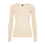 T-shirt femme à manches longues 160 g/m² Roly Direct Extreme couleur sable deuxième vue