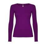 T-shirt femme à manches longues 160 g/m² Roly Direct Extreme couleur violet deuxième vue