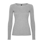 T-shirt femme à manches longues 160 g/m² Roly Direct Extreme couleur gris clair deuxième vue