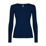 T-shirt femme à manches longues 160 g/m² Roly Direct Extreme couleur bleu marine deuxième vue