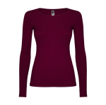 T-shirt femme à manches longues 160 g/m² Roly Direct Extreme couleur grenat deuxième vue