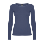 T-shirt femme à manches longues 160 g/m² Roly Direct Extreme couleur bleu jean deuxième vue