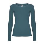 T-shirt femme à manches longues 160 g/m² Roly Direct Extreme couleur bleu gris deuxième vue