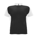 T-shirt technique avec manches raglan 140 g/m² Roly Direct Bugatti couleur noir deuxième vue