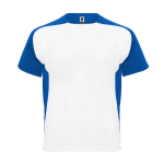 T-shirt technique avec manches raglan 140 g/m² Roly Direct Bugatti couleur blanc/bleu deuxième vue