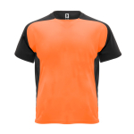 T-shirt technique avec manches raglan 140 g/m² Roly Direct Bugatti couleur orange fluorescent deuxième vue