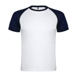 T-shirt de sport bicolore 140 g/m² Roly Direct Indianapolis couleur blanc deuxième vue