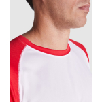 T-shirt de sport bicolore 140 g/m² Roly Direct Indianapolis couleur taupe vue détaillée 2