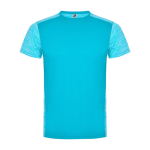 T-shirt technique en polyester 135 g/m² Roly Direct Zolder couleur turquoise deuxième vue