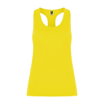 Débardeur technique avec élasthanne 160 g/m² Roly Direct Aida couleur jaune fluorescent deuxième vue