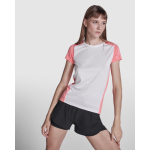 T-shirt technique bicolore pour femme 135 g/m² Roly Direct Zolder couleur corail première vue d'usage