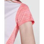 T-shirt technique bicolore pour femme 135 g/m² Roly Direct Zolder couleur corail vue détaillée 2