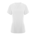 Blouse pour femme à manches courtes 170 g/m² Roly Ferox couleur blanc deuxième vue