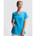 Blouse pour femme à manches courtes 170 g/m² Roly Ferox couleur blanc première vue d'usage