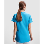 Blouse pour femme à manches courtes 170 g/m² Roly Ferox couleur blanc cinquième vue d'usage