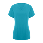 Blouse pour femme à manches courtes 170 g/m² Roly Ferox couleur cyan deuxième vue