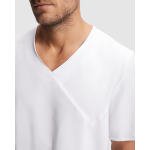 Blouse à manches courtes 170 g/m² Roly Ferox couleur blanc vue détaillée 1