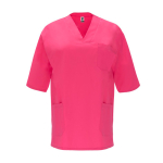 Blouse unisexe à manches courtes 160 g/m² Roly Panacea couleur rose deuxième vue