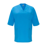 Blouse unisexe à manches courtes 160 g/m² Roly Panacea couleur bleu électrique deuxième vue