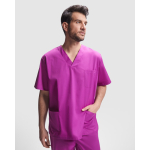 Blouse unisexe à manches courtes 160 g/m² Roly Panacea couleur violet première vue d'usage
