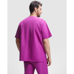 Blouse unisexe à manches courtes 160 g/m² Roly Panacea couleur violet quatrième vue d'usage