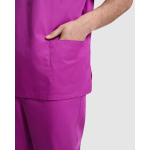 Blouse unisexe à manches courtes 160 g/m² Roly Panacea couleur violet vue détaillée 1