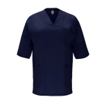 Blouse unisexe à manches courtes 160 g/m² Roly Panacea couleur bleu marine deuxième vue