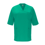 Blouse unisexe à manches courtes 160 g/m² Roly Panacea couleur vert émeraude deuxième vue