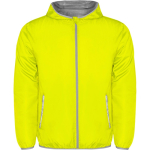 Coupe-vent avec capuche et poche arrière 60 g/m² Roly Direct Angelo couleur jaune fluorescent deuxième vue