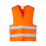 Gilet haute visibilité avec bandes réfléchissantes Roly Sirio couleur orange fluorescent deuxième vue