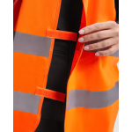 Gilet haute visibilité avec bandes réfléchissantes Roly Sirio couleur orange fluorescent vue détaillée 1