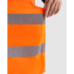 Gilet haute visibilité avec bandes réfléchissantes Roly Sirio couleur orange fluorescent vue détaillée 2
