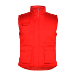 Gilet de travail en polyester et coton 200 g/m² Roly Almanzor couleur rouge deuxième vue