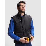 Gilet de travail en polyester et coton 200 g/m² Roly Almanzor couleur rouge première vue d'usage