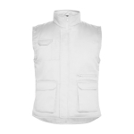 Gilet de travail en polyester et coton 200 g/m² Roly Almanzor couleur blanc deuxième vue
