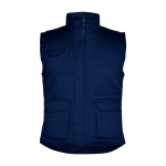 Gilet de travail en polyester et coton 200 g/m² Roly Almanzor couleur bleu marine deuxième vue