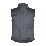 Gilet de travail en polyester et coton 200 g/m² Roly Almanzor couleur gris taupe deuxième vue