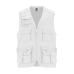 Gilet de travail multi-poches 200 g/m² Roly Venera couleur blanc deuxième vue