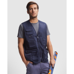 Gilet de travail multi-poches 200 g/m² Roly Venera couleur bleu marine première vue d'usage
