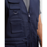 Gilet de travail multi-poches 200 g/m² Roly Venera couleur bleu marine vue détaillée 1