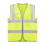 Gilet haute visibilité avec poche et fermeture éclair Roly Polux couleur jaune fluorescent deuxième vue