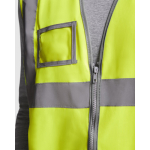 Gilet haute visibilité avec poche et fermeture éclair Roly Polux couleur jaune fluorescent vue détaillée 1