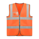 Gilet haute visibilité avec poche et fermeture éclair Roly Polux couleur orange fluorescent deuxième vue
