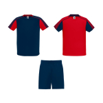 Ensemble unisexe 2 t-shirts et 1 short 140 g/m² Roly Direct Juve couleur rouge deuxième vue