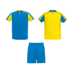 Ensemble unisexe 2 t-shirts et 1 short 140 g/m² Roly Direct Juve couleur jaune deuxième vue
