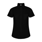 Chemise de travail à manches courtes 130 g/m² Roly Sofia couleur noir deuxième vue