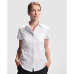 Chemise de travail à manches courtes 130 g/m² Roly Sofia couleur blanc première vue d'usage