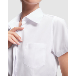 Chemise de travail à manches courtes 130 g/m² Roly Sofia couleur blanc vue détaillée 2