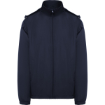 Coupe-vent avec capuche et poche arrière velcro Roly Direct Makalu couleur bleu marine deuxième vue