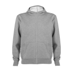 Sweat-shirt avec capuche 280 g/m² Roly Direct Montblanc couleur gris clair deuxième vue